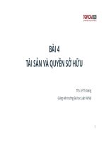 Bài giảng Luật Dân sự Việt Nam Bài 4 - ThS. Lê Thị Giang