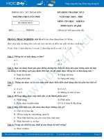 Đề thi HK1 môn Tin học 6 năm 2019 Trường THCS Tây Phú có đáp án