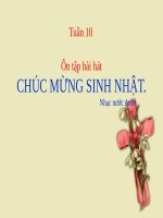 Bài giảng Âm nhạc 2 bài 10: Ôn tập hát Chúc mừng sinh nhật