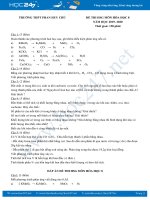 Đề thi HSG môn Hóa học 8 năm 2019-2020 Trường THPT Phan Huy Chú