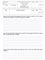 Đề thi học kì 2 môn Sinh học lớp 9 năm 2019-2020 có đáp án - Phòng GD&ĐT Quận 2