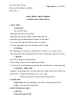 Giáo án hoạt động trải nghiệm lớp 8 chống rác thải nhựa 