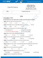 Đề thi HK1 môn Địa lý lớp 9 năm 2018-2019 - Trường THCS Giang Sơn có đáp án