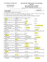 Đề Hóa chuẩn minh họa THPT quốc gia 2020  đề 5 (kèm lời giải chi tiết)