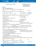 Bộ 3 đề kiểm tra 45 phút môn Hóa 11 năm 2020 có đáp án Trường THPT BC Ba Tri