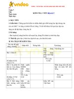 Đề kiểm tra 1 tiết lần 1 môn Địa lí 7 có đáp án năm học 2019 - 2020