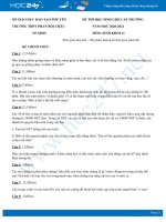 Đề thi HSG môn Sinh học 11 năm 2020 - Trường THPT Phan Bội Châu có đáp án