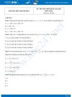 Bộ 4 đề thi thử THPT QG năm 2021 môn Toán - Trường THPT Thanh Thủy