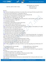 Bộ 5 đề thi HK2 môn Lịch Sử 12 có đáp án năm 2021 Trường THPT Lê Hữu Trác