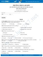 Bộ 3 đề kiểm tra giữa HK1 môn Công nghệ 8 năm 2018- 2019 trường THCS Lam Sơn