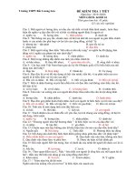 Đề kiểm tra 1 tiết môn GDCD lớp 10 có đáp án - THPT Bắc Lương Sơn