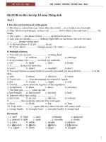 Các dạng hay gặp trong kì thi vào 10 anh