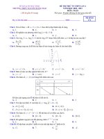 Đề thi thử tốt nghiệp THPT năm 2021 môn Toán - Trường THPT Nguyễn Đăng Đạo (Lần 2)