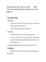 Giáo án hóa học lớp 11 nâng cao - BÀI 6 PHẢN ỨNG TRAO ĐỔI TRONG DUNG DỊCH CÁC CHẤT ĐIỆN LY