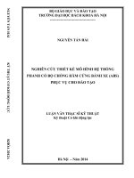 Nghiên cứu thiết kế mô hình hệ thống phanh có bộ chống hãm cứng bánh xe ABS phục vụ cho đào tạo