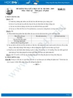 Đề kiểm tra giữa HK2 môn Sinh lớp 11 năm 2019 - Trường THPT Gia Định - Nâng cao