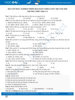 Bài tập trắc nghiệm nhóm Halogen theo 4 mức độ môn Hóa học 10 năm 2020 Trường THPT Mộc Ly