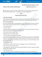 Đề thi giữa HK2 môn Ngữ văn lớp 10 năm 2017-2018, Trường THPT Nguyễn Thị Minh Khai