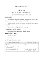 Giáo án bài Tập làm văn: Trả lời câu hỏi. Đặt tên cho bài. Luyện tập về mục lục sách - Tiếng việt 2 - GV. T.Tú Linh
