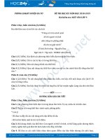 Đề thi HK1 môn Ngữ văn lớp 9 năm 2018-2019, Phòng GD&ĐT Huyện Ba Tơ