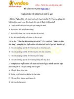 Đề kiểm tra 15 phút môn Ngữ văn lớp 7: Ngẫu nhiên viết nhân buổi mới về quê