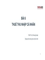 Bài giảng Tổng quan về thuế Bài 6 - PGS.TS. Lý Phương Duyên