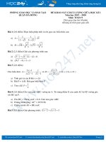 Đề thi giữa HK1 môn Toán 9 năm 2019-2020 Phòng GD&ĐT Quận Hà Đông