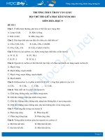 Bộ 5 đề thi giữa HK2 môn Hóa học 9 năm 2021 Trường THCS Trần Văn Giàu có đáp án