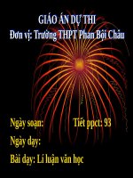 Bài giảng Ngữ văn 10: Nội dung và hình thức của văn bản văn học