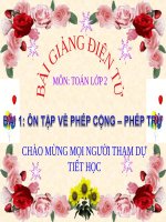 Bài giảng Ôn tập về phép cộng và phép trừ - Toán 2 - GV.Lê Văn Hải