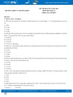 Bộ 5 đề thi HK2 môn Hóa học 11 có đáp án năm 2021 Trường THPT Lý Thường Kiệt