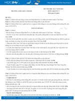 Bộ 5 đề thi HK2 môn Lịch Sử 9 có đáp án năm 2021 Trường THCS Bắc Thành