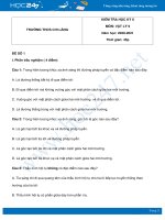 Bộ 5 đề thi HK2 môn Vật Lý 9 năm 2021 có đáp án Trường THCS Chi Lăng