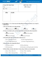 Đề kiểm tra 1 tiết môn Tin 7 năm 2019 Trường THCS Định Thành