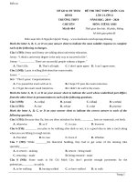 Chuyên thái bình- TIẾNG ANH THPT 2020