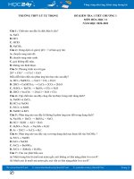 Đề kiểm tra 1 tiết Chương 1 môn Hóa học 11 năm 2020-2021 Trường THPT Lý Tự Trọng