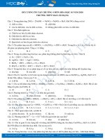 Đề ôn tập Chương 4 môn Hóa học 10 năm 2020 Trường THPT Mai Lão Bạng