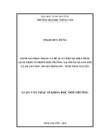 Đánh giá hiện trạng và đề xuất một số giải pháp giảm thiểu ô nhiễm môi trường tại mỏ đá quang sơn xã quang sơn huyện đồng hỷ tỉnh thái nguyên 