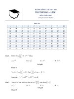 Thi thử KYS lần 1 - môn Toán (Đáp án)