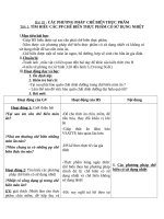 Giáo án Công nghệ 6 bài 18: Các phương pháp chế biến thực phẩm