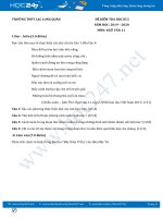 Đề kiểm tra HK2 năm 2020 môn Ngữ Văn 11- Trường THPT Lạc Long Quân (Đề số 1)