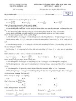 Đề thi cuối học kỳ 2 Toán 11 năm 2020 - 2021 trường THPT Lê Lợi - Quảng Trị - TOANMATH.com