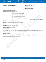 Đề kiểm tra HK2 năm 2020 môn Ngữ Văn 8 - Trường THCS Nghĩa Đông