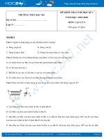 Bộ 2 đề thi cuối HK1 môn Vật lý 9 năm 2019-2020 trường THCS Bắc Hà có đáp án chi tiết