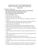 DANH MỤC BÀI TẬP VÀ CÂU HỎI THI HẾT HỌC PHẦN MÔN LÝ LUẬN CHUNG VỀ NHÀ NƯỚC VÀ PHÁP LUẬT