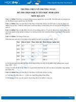 Đề thi chọn đội tuyển học sinh giỏi môn Địa lí 9- Trường THCS Võ Trường Toản có đáp án