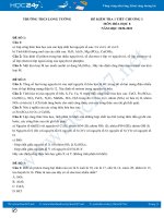 Bộ 4 đề kiểm tra 1 tiết Chương 1 môn Hóa học 8 năm 2020-2021 Trường THPT Long Tường