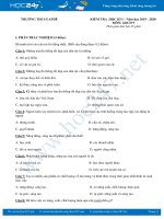 Đề thi HK1 môn GDCD 9 năm học 2019 - 2020 Trường THCS EAPHÊ