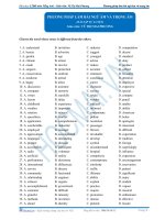 Luyện thi ĐH môn Tiếng Anh: Phương pháp làm bài ngữ âm và trọng âm - Vũ Thị Mai Phương