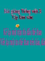 Slide bài TLV: Viết về một trận thi đấu thể thao -bo